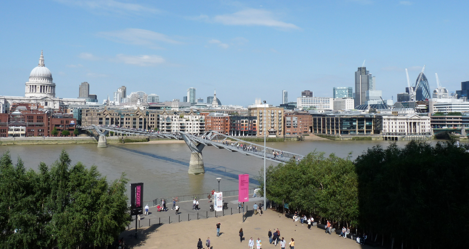 Grande Bretagne - La tamise depuis la Tate Modern, Londres